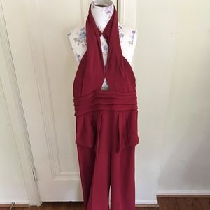 cushnie red jumpsuit